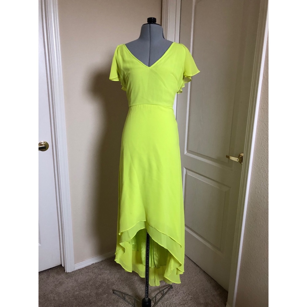 ASOS lime green yellow neon dress